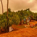 Blick vom Hotelbalkon im Coco Royal Beach Resort (kurz vor dem täglichen, abendlichen Tropengewitter)