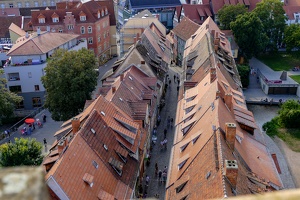 Blick auf Krämerbrücke von Ägidienkirche