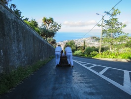 Mit dem Korbschlitten von Monte nach Funchal